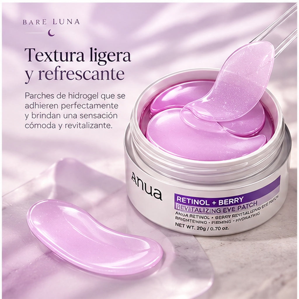 Textura ligera y refrescante de los parches de hidrogel