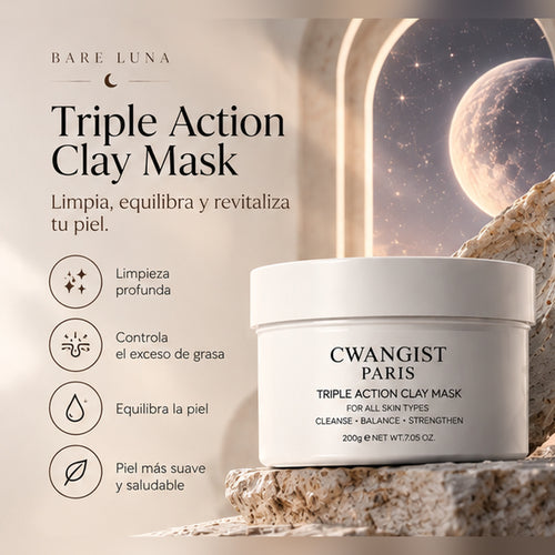 Mascarilla de arcilla Triple Action Clay Mask CWANGIST Paris: limpia, equilibra y revitaliza