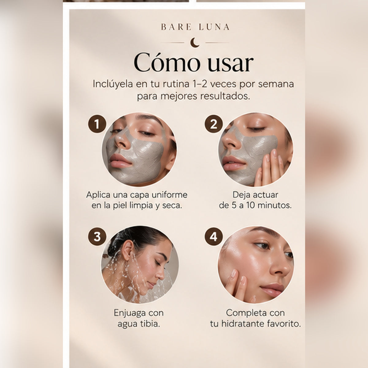 Cómo usar la mascarilla de arcilla en 4 pasos