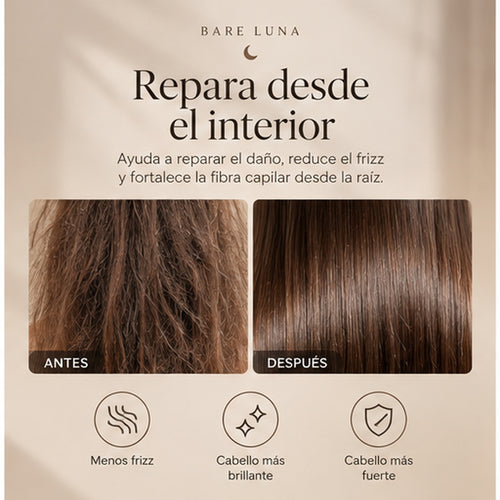 Repara desde el interior: cabello antes y después