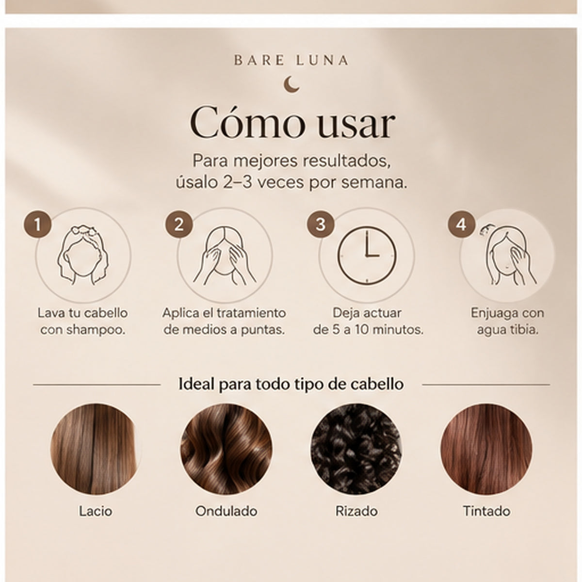 Cómo usar la mascarilla de keratina en 4 pasos, para todo tipo de cabello